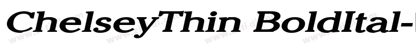 ChelseyThin BoldItal字体转换